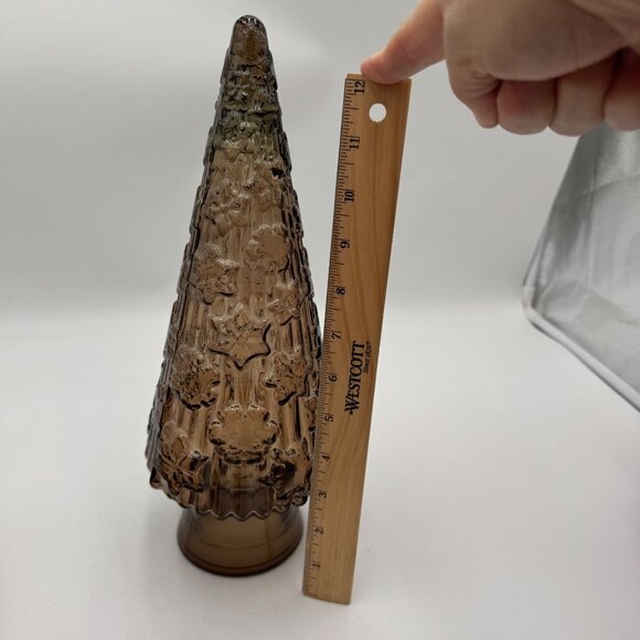 vidrios san miguel recycled glass Large smokey color Christmas Tree Spain - Picture 8 of 9